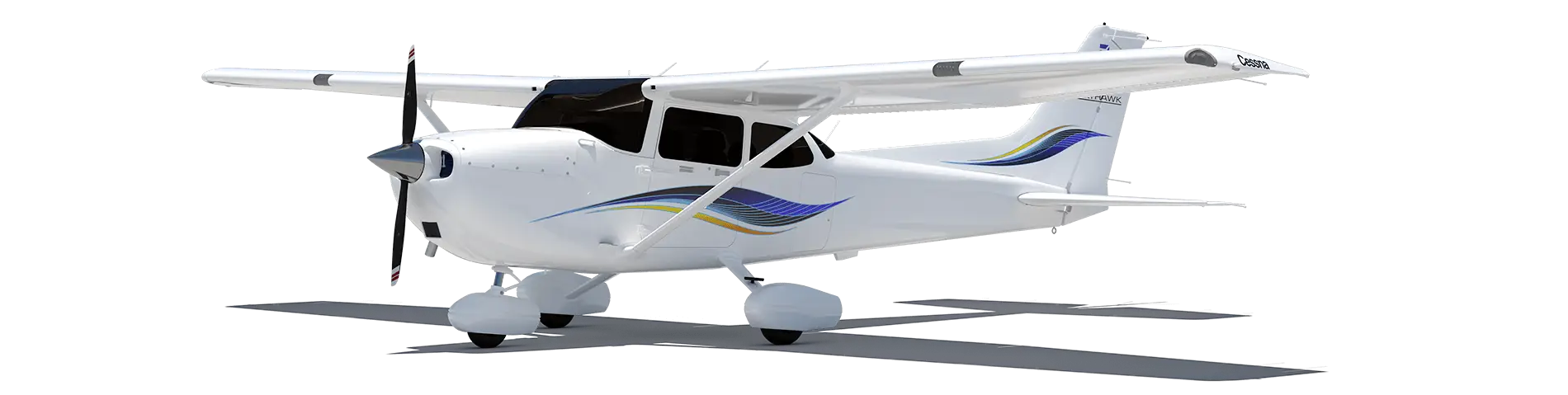 Cessna 172 Skyhawk model view at 15 degrees of rotation.png