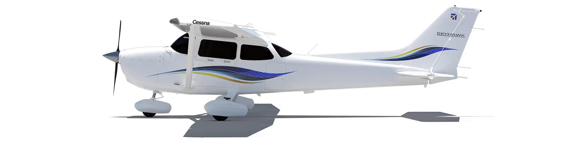 Cessna 172 Skyhawk model view at 30 degrees of rotation.png