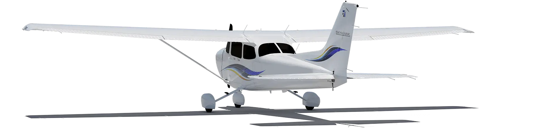 Cessna 172 Skyhawk model view at 53 degrees of rotation.png