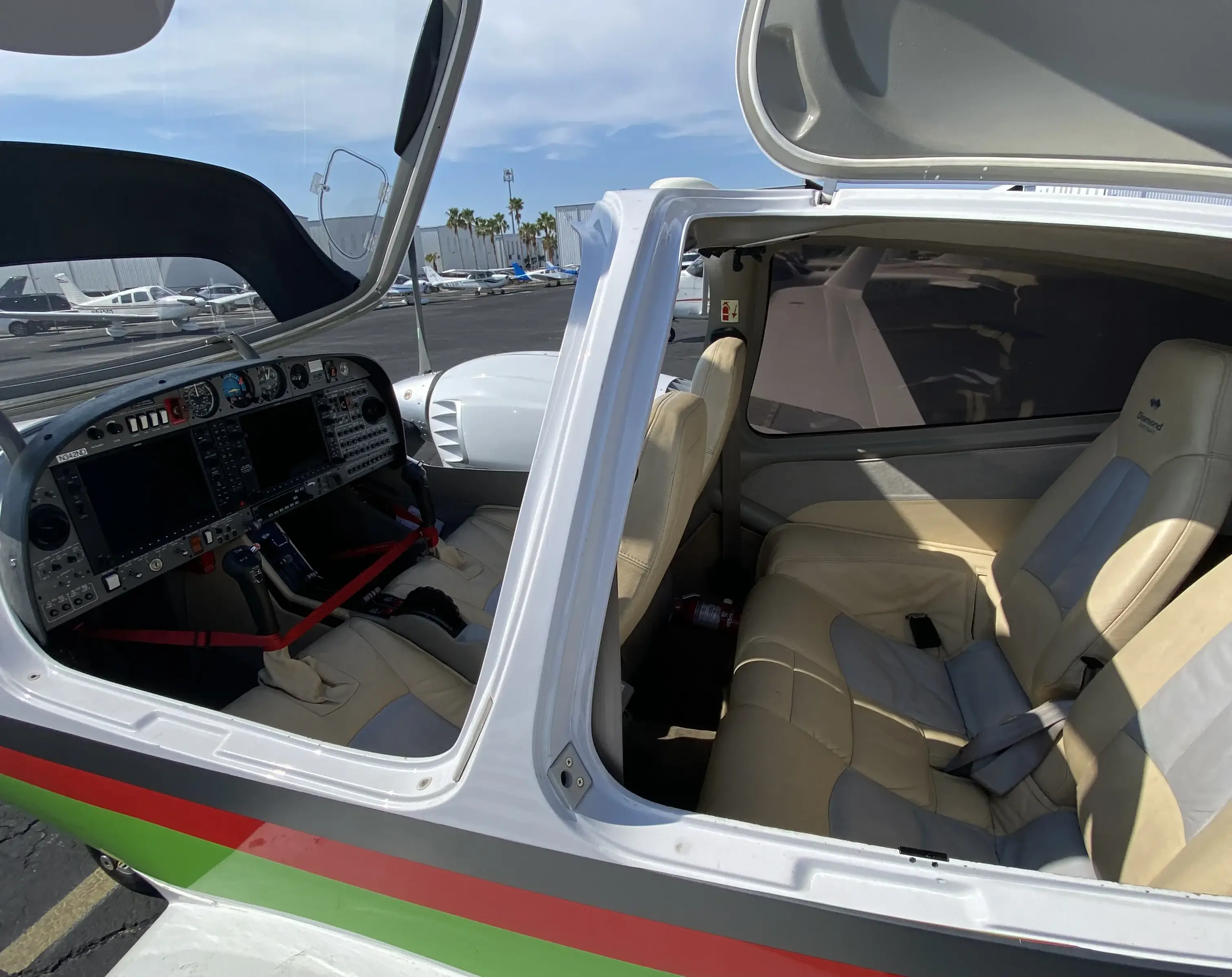Cockpit of the Diamond DA42 aircraft