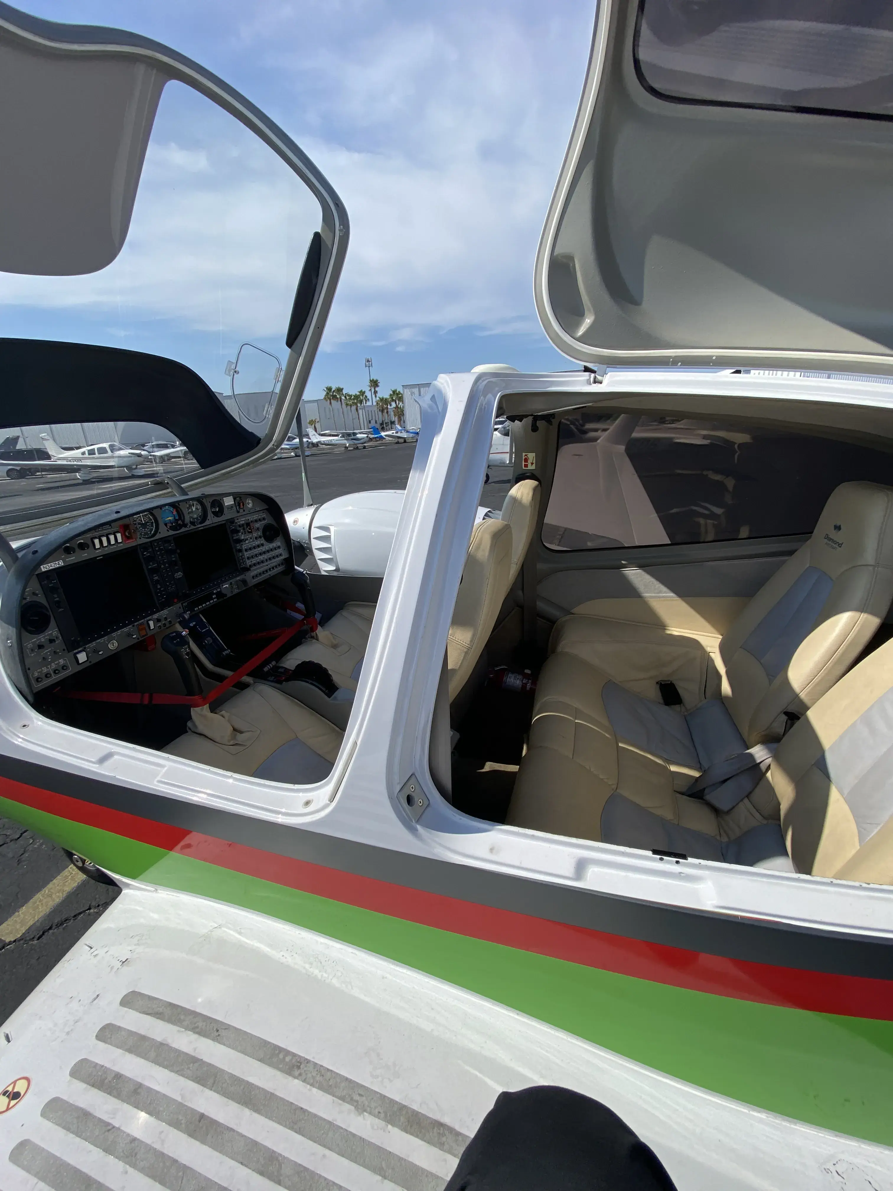 Cockpit of the Diamond DA42 aircraft