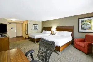 Guest room in the Hilton Garden Inn