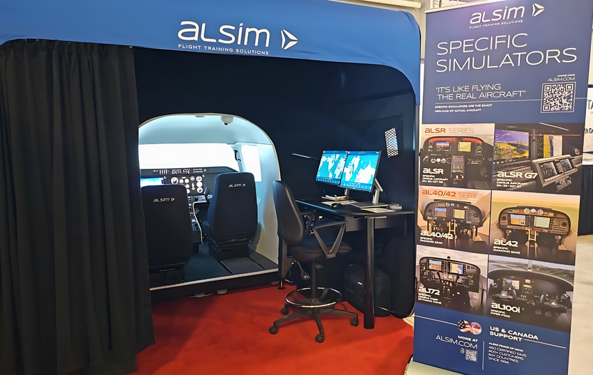 Alsim flight simulator booth