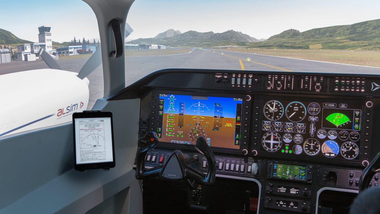 Alsim flight simulator instrument panel