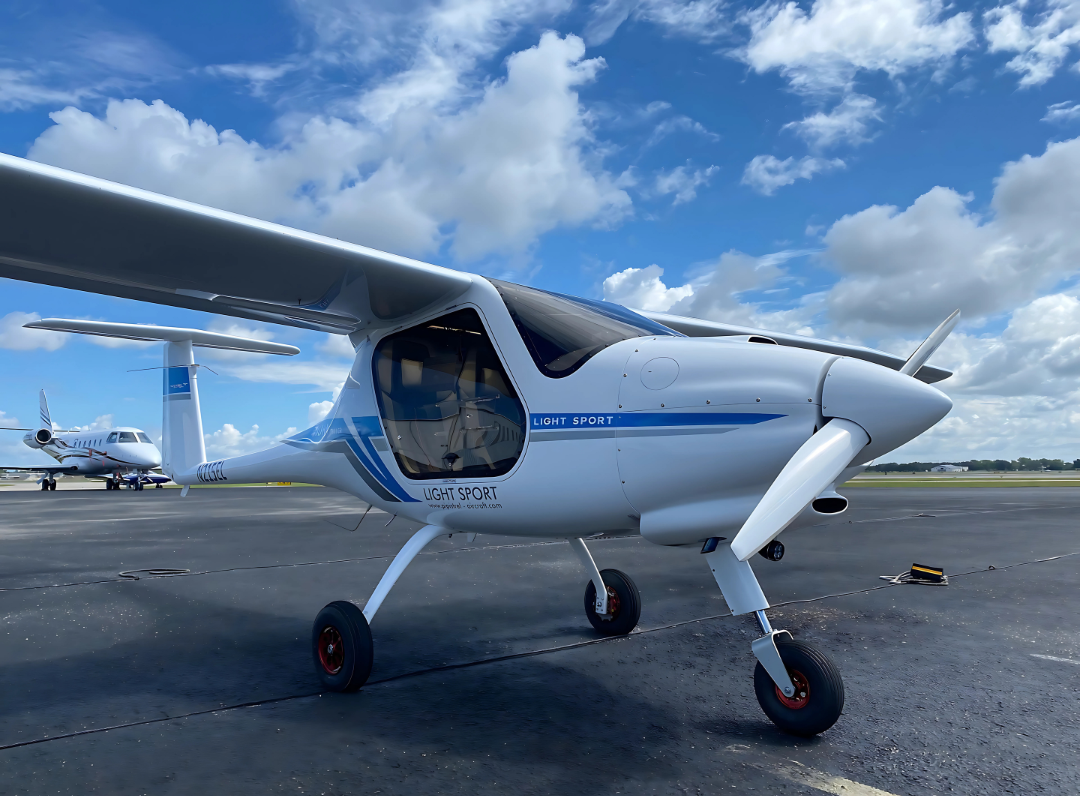 Front view of a Pipistrel Alpha Trainer airplane